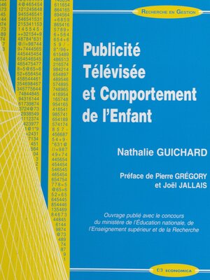 cover image of Publicité télévisée et comportement de l'enfant